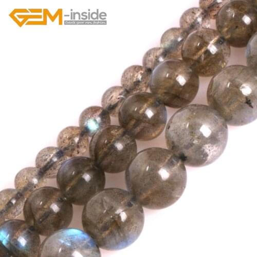 AAA Grade Genuine Blue Rainbow Labradorite Precious Stone Beads Natural Stone Bead DIY For Jewelry Making Strand 15" Wholesale