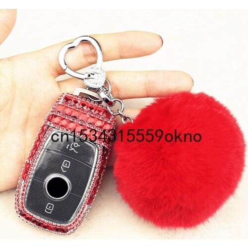 Key Case Cover For Benz a200l c260l e300l s350l glb glc gle Diamond Inlaid Girl Accessories