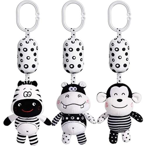 Baby Toy Cartoon Animal Stuffed Hanging Rattle Toys, Baby Bed Crib Wind Chimes