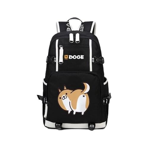 Doge Backpack Cosplay Shiba Inu Canvas Bag Schoolbag Travel Bags