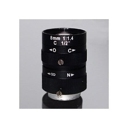 Focusafe HD 3 Megapixel Industrial Lens 1/2" C Mount 8mm Manual Iris Zoom Lens for Machine Vision Camera