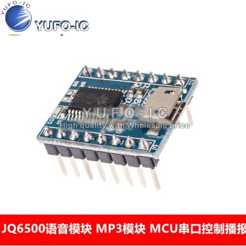 JQ6500 Voice Module MP3 module MCU serial port control broadcastA pair of 15 Channel control music IC
