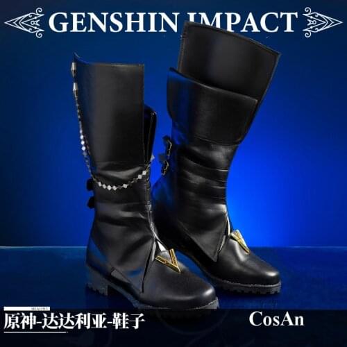 Hot Game Genshin Impact Tartaglia Shoes Cosplay The High Quality Universal Fashion Battle Boots Unisex Role Play Used 39-43 Size