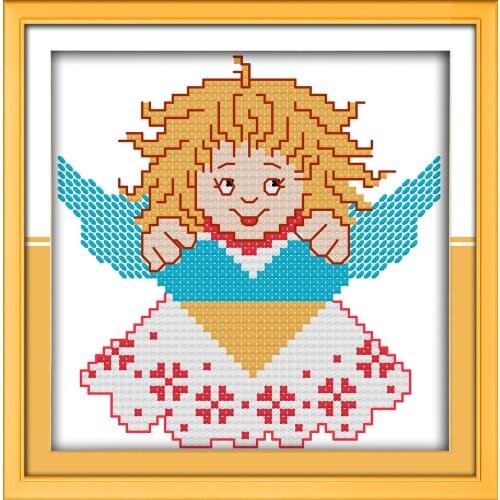 The love angel cross stitch kit people baby cartoon Aida count 14ct 11ct printed embroidery DIY handmade needlework supply