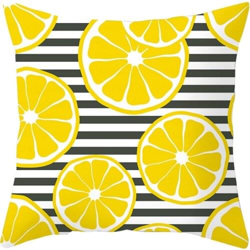 Cute Cartoon Fruit Pattern Series Polyester Pillow Case Decorative Pillowcase Cushions for Cojines Decorativos Para Sofa