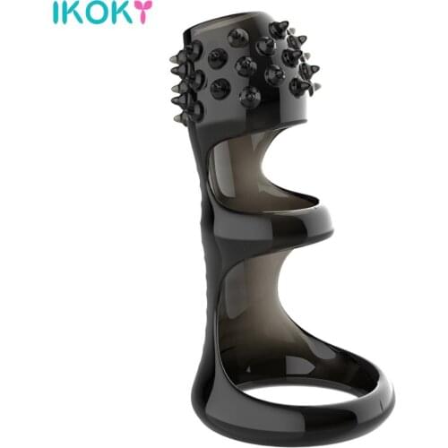 Cock Ring Erotic Reusable condom Sex Toys for Man Male Time Delay Ejaculation Male masturbation Penis Sleeve Penis Ring TPE