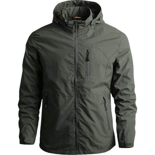 Nice Pop Autumn Winter Stand Collar Zipper Jackets Men Streetwear Bomber Jacket Windbreaker Waterproof Military Jacket Men