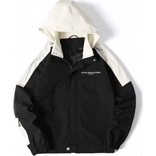 2021 Spring Mens Casual Jacket Male Fashion Hooded Streetwear Comfortable Slim Fit Male Clothing Many Pockets Plus Size