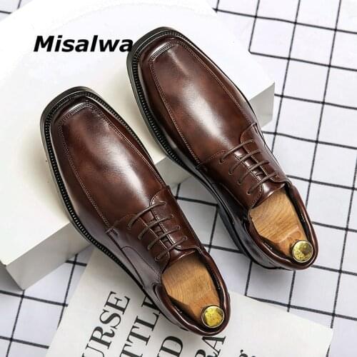 ZSAUAN Plus Size Square Toe Men Office Loafers British Men Dress Shoes Manager Chief Formal Shoes Vintage Dropshipping