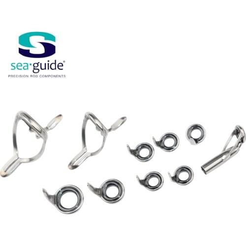 SeaGuide 2.2g LS Ring Stainless Steel 10pcs Set Micro Cast Guide Rod Building Component Repair Fishing Pole DIY Accessory