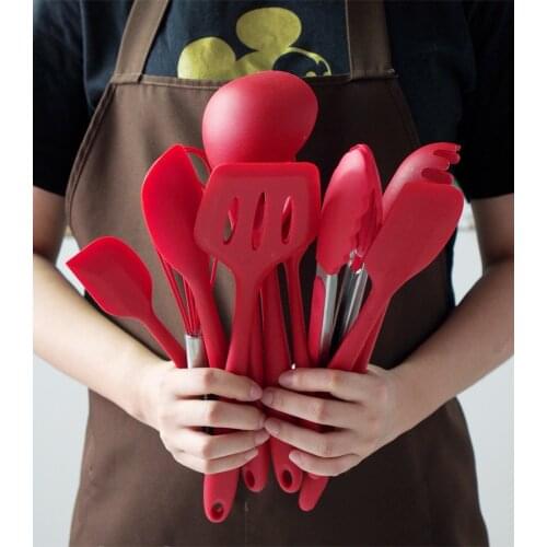 11 Pcs Nonstick Cooking Tools Heat Resistant Silicone Cookware Set Kitchen Baking Tool Kit Utensils Kitchen Accessories kitchen