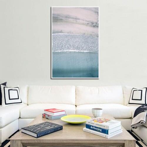 Still Life Painting Waves Beating The Beach Print Painting Poster Home Living Room and Bedroom Custom Custom Wall Art Decoration
