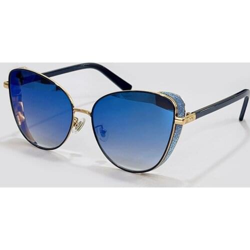 New Fashion Cat Eye Sunglasses Women Men Brand Designer Luxury Bling Sun Glasses With Chain Female gafas de sol hombre UV400