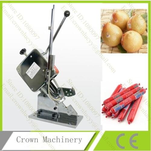 Single U shape sausage clipping machine ;plastic bag sealing knotting machine