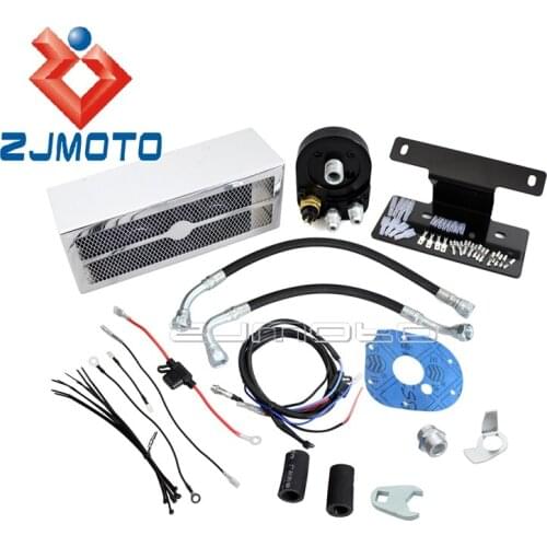 Complete Reefer Full Oil Cooler Fan Assembly Cooling System Kit for Harley Touring 2009-2014 2015 2016 Custom Accessories