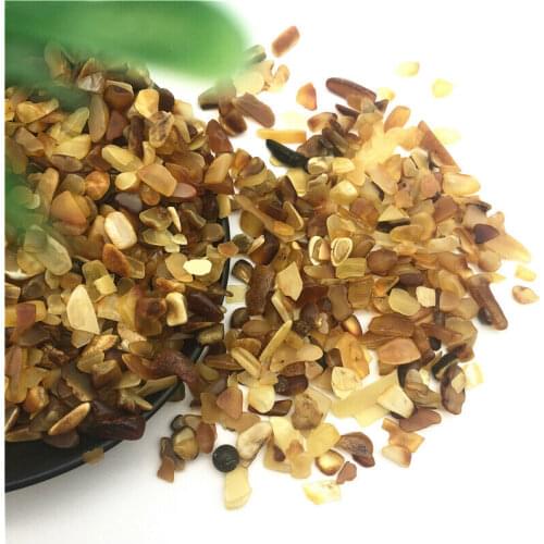 Drop Shipping 50g 8-12mm Natural Amber Bulk Stone Chips Crystal Healing Specimen Decoration Natural Stones and Crystals