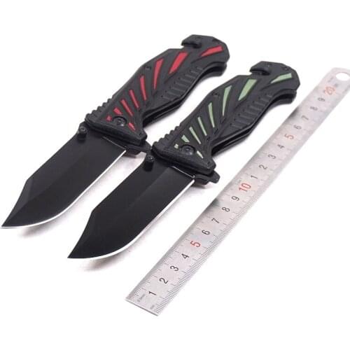 Folding Knife Tactical Survival Knife Hunting Camping Hiking Pocket Knives Stainless Steel Outdoor EDC Tools Aluminum Handle