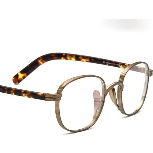 Nostalgic old-fashioned titanium glass antique Japan hexagonal small frame literary youth little face frame retro myopia fram