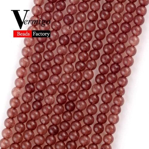 Light Brown Jades Round Stone Beads For Needlework Jewelry Making 3mm Spacer Loose Beads DIY Necklace Bracelet Accessories 15"