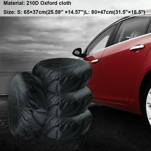 Universal Car SUV Tire Cover Case Spare Tire Wheel Spare Cloth Bag Storage Tote 210D Oxford Tyre Cover E6R1