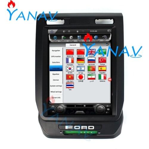 12.1 inch Android WiFi GPS Navigation For-Ford F150 2014 2015 2016 Vertical Touch Screen Radio Dvd Player Car Stereo multimedia