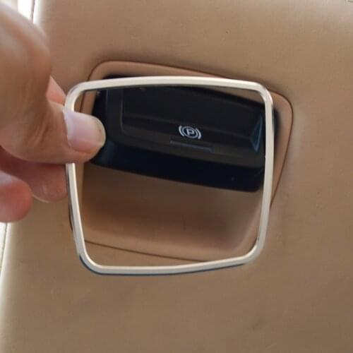 Interior Console Electronic Handbrake Frame Decorative Cover Trim Aluminium Alloy Sequin For Porsche Panamera Cayenne Macan