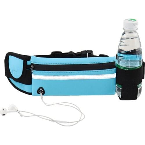 Waterproof Bottle Holder Fanny Pack Waist Bag Sport Colorful Running Belt Fitness Pouch Bag Running Belt With Reflective Strip
