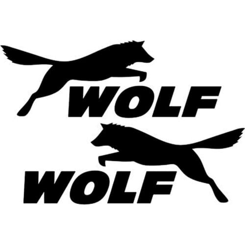 WOLF Wolf Car Stickers Rearview Mirror Sport Dogs Animal Sticker Black/Silver/Red CT-405