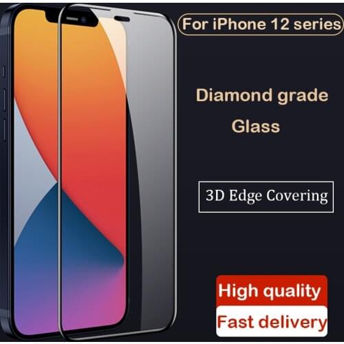 No Fingerprint Tempered Glass For iPhone 12 Pro Max Screen Protector Full Cover Anti Fingerprint Clear Glass For iPhone 12 Pro