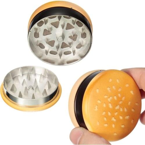 1Pcs 3 Layers Tobacco Herb Grinder Diameter 45mm Burger Shape Crushed Spices Herbal Smoke Crusher Smoke Accessories Creative