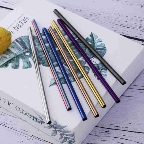 1pcs Straw Reusable Metal Drinking Straw Set Heart-shaped Bubble Tea Straw 304 Steel Pearl Milkshake Straight Straw Bar Supplies