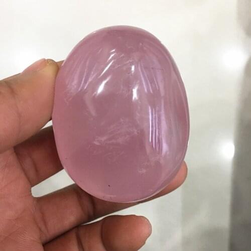 100-120g Energy natural rose stones and minerals crystal palm play rock reiki healing meditation polished gemstones