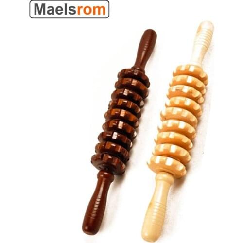 2Pcs Wood Massager Roller Handheld Cellulite Blasters Massage Trigger Point Manual Muscle Release Roller Stick Massager