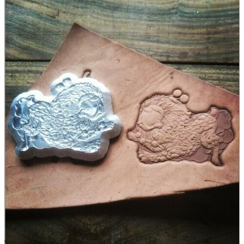 3d embossing mould for leather,design Leather craft template DIY dog pattern stamping metal mould