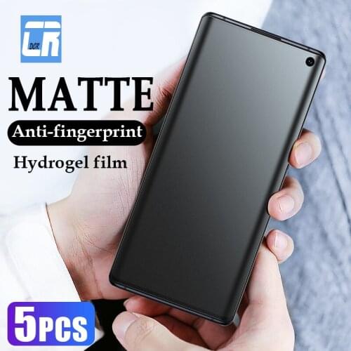 5-1pcs No fingerprint Matte Screen Protector for Samsung Galaxy S21 Ultra S20 FE S10 S9 S8 Plus Note 20 10 Frosted Hydrogel Film