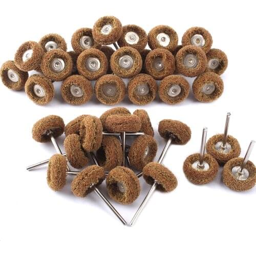 50PCS 25mm Abrasive Wheels Mini Brush Scouring Pad Abrasive Wheel Nylon Grinding Sanding Head Polishing Brush For Dremel Dril