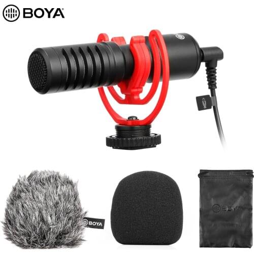 BOYA BY-MM1+ Professional Video Audio Recording Condenser Microphone On-Camera Mic Super Cardioid Pickup for Smartphone DSLR DV