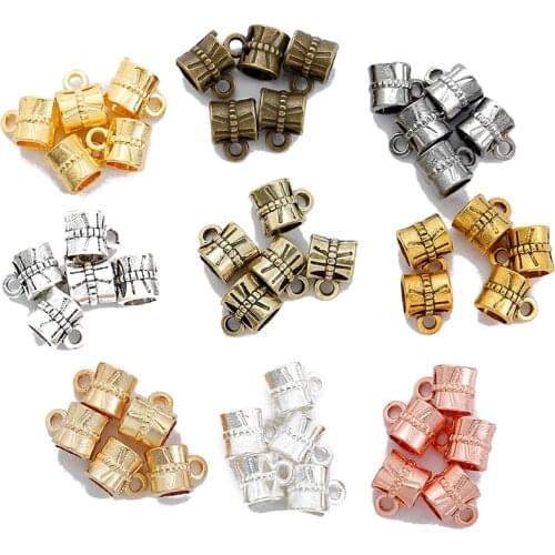 40 pcs 9 color Zinc Alloy Bead DIY European big hole metal connector Beads Fits Charm Bracelets Necklaces Pendants making