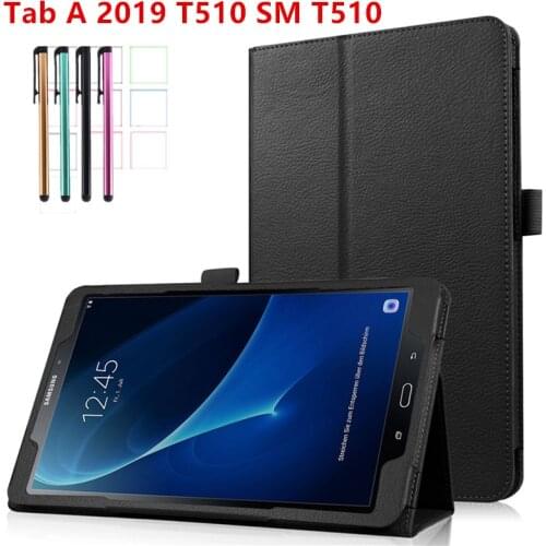 Case for Samsung Galaxy Tab A 10.1 2019 T510 T515 Stand PU Leather Cover For SM-T510 SM-T515 10.1 inch Smart tablet Cover+pen