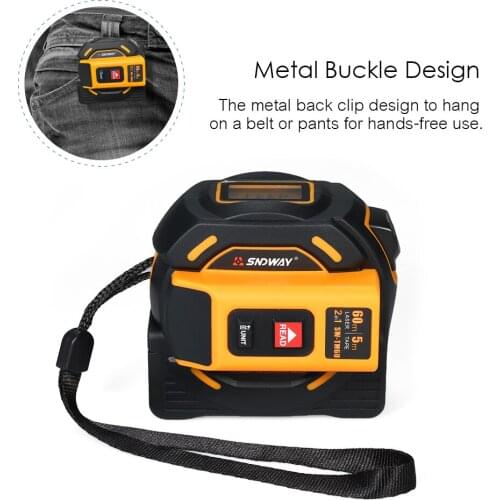 SNDWAY Digital Laser Distance Meter Laser Tape Measure 40M/60M trena Laser Rangefinder 5m Measuring Tape Infrared Range Finder