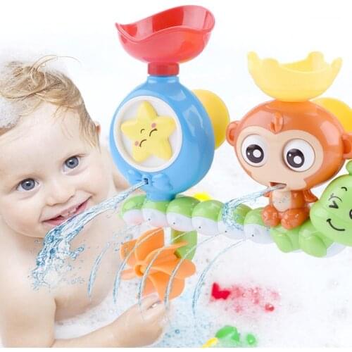 Baby bath toy Suction cup track water games toys summer childrens play water Bathroom bath shower water toy kids Birthday Gifts
