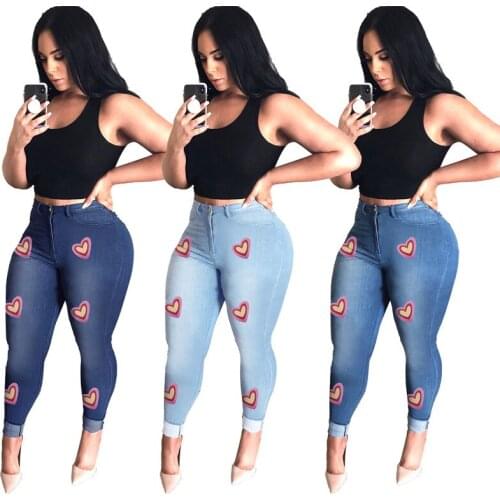 Denim Skinny Pants Women Clothes Fashion Waisted Wide Leg Denim Pants Ripped Straight Leg Jeans Pants Women