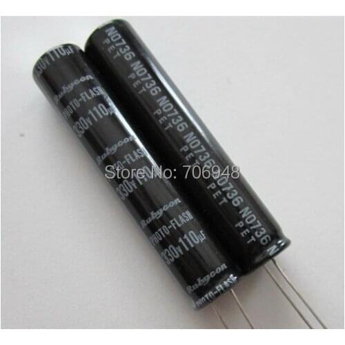 Photo flash capacitor 330V 110UF 9X46MM LOW ESR