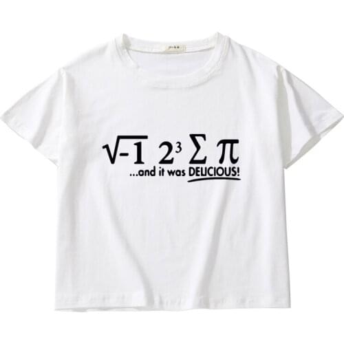 Radical Form Printed Women Summer Crop Tees Breathable Cotton Top Girl O-Neck T-Shirt Kids Short Sleeve Casual Short Tops