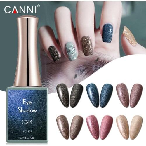 Canni New 16ml Eye Shadow Series 6 Colors Gel Nail Polish UV/LED Hot Sale Earth Color Nail Polish Gel