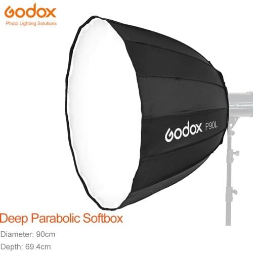 Godox Deep Parabolic Bowens Mount Softbox P90L 90CM 35" for Studio Flash Speedlite Reflector Photo Studio Softbox