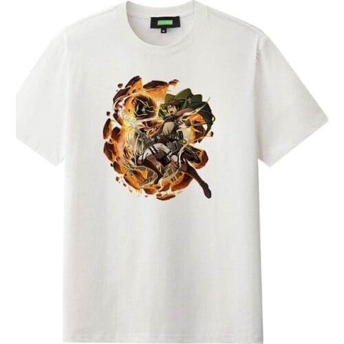 High-Q Unisex Anime Cos Cotton T-Shirt Tee T Shirt Attack on Titan Eren Mikasa Ackerman Armin Arlert Casual T-Shirt Tee T Shirt