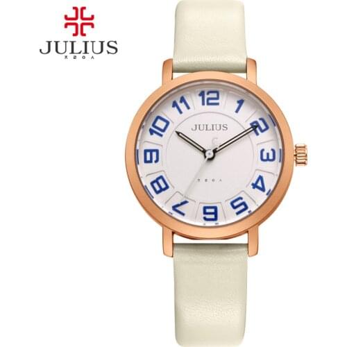JULIUS Alibaba Express Ladies Watches Women Dress Ultra Thin Cheap Promotion Round Leather Relogio Free Ship Dropship JA-939