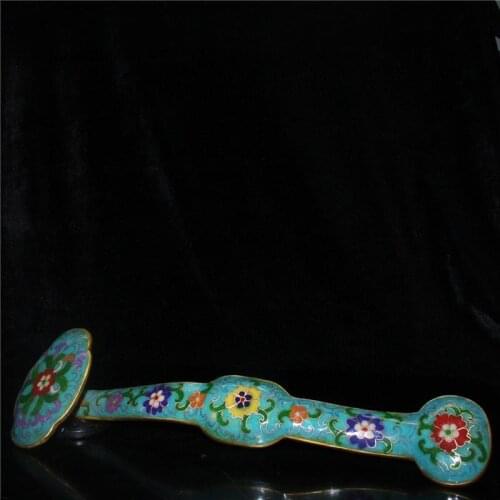 Chinese old craft Cloisonne Auspicious pattern Ruyi decorative ornaments