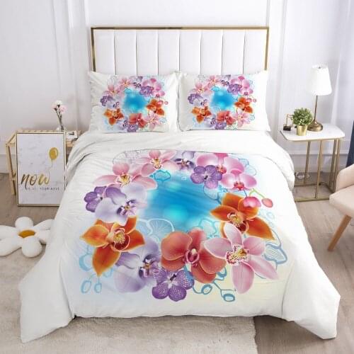 3D Bed Linen Set Flower Designer Bedding Set Duvet Cover Set Quilt Covers Sets Comforter Case King Full Twin Size Home Textile